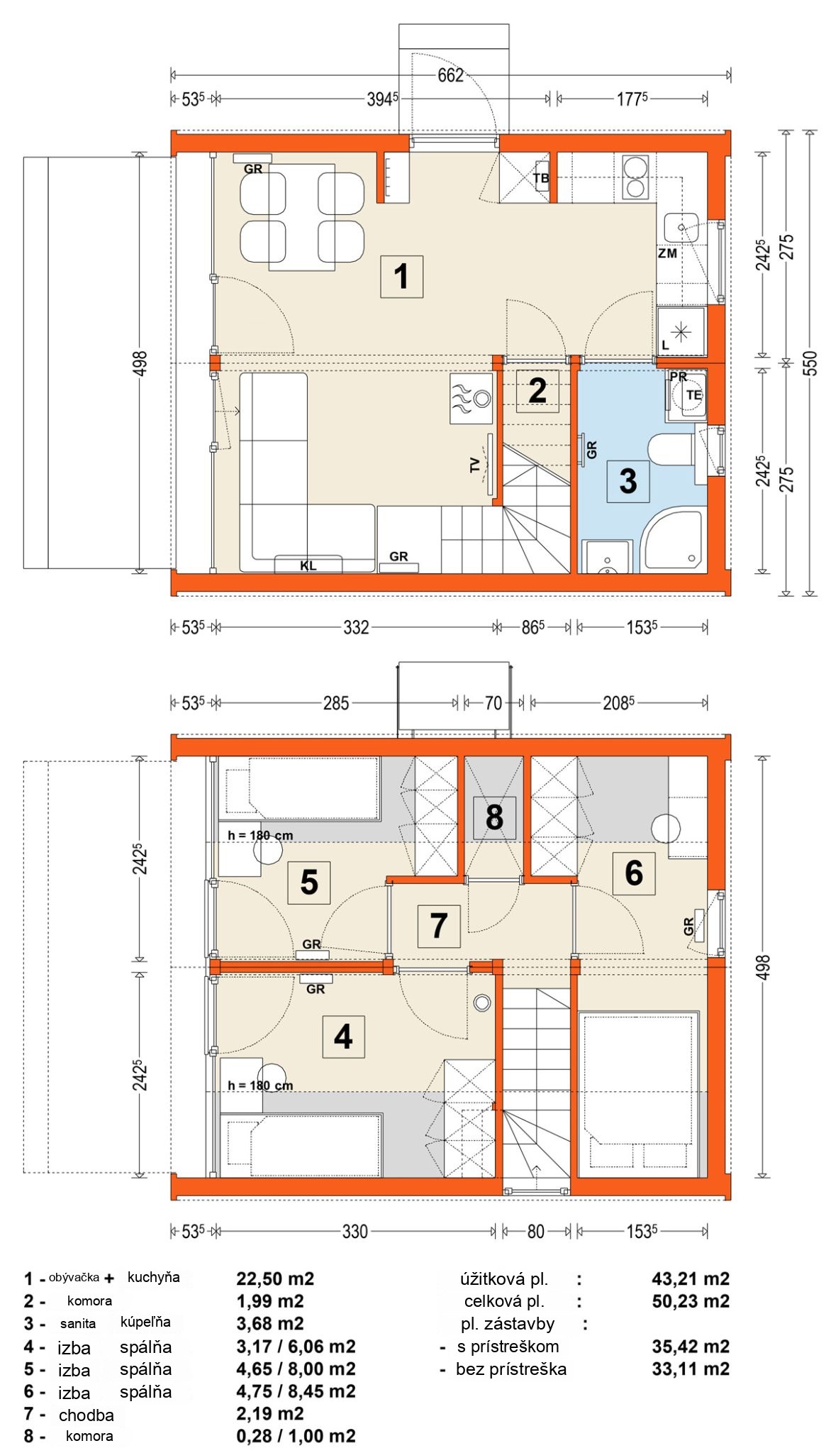 Modulový dom MG3 – variant 6 – pôdorys